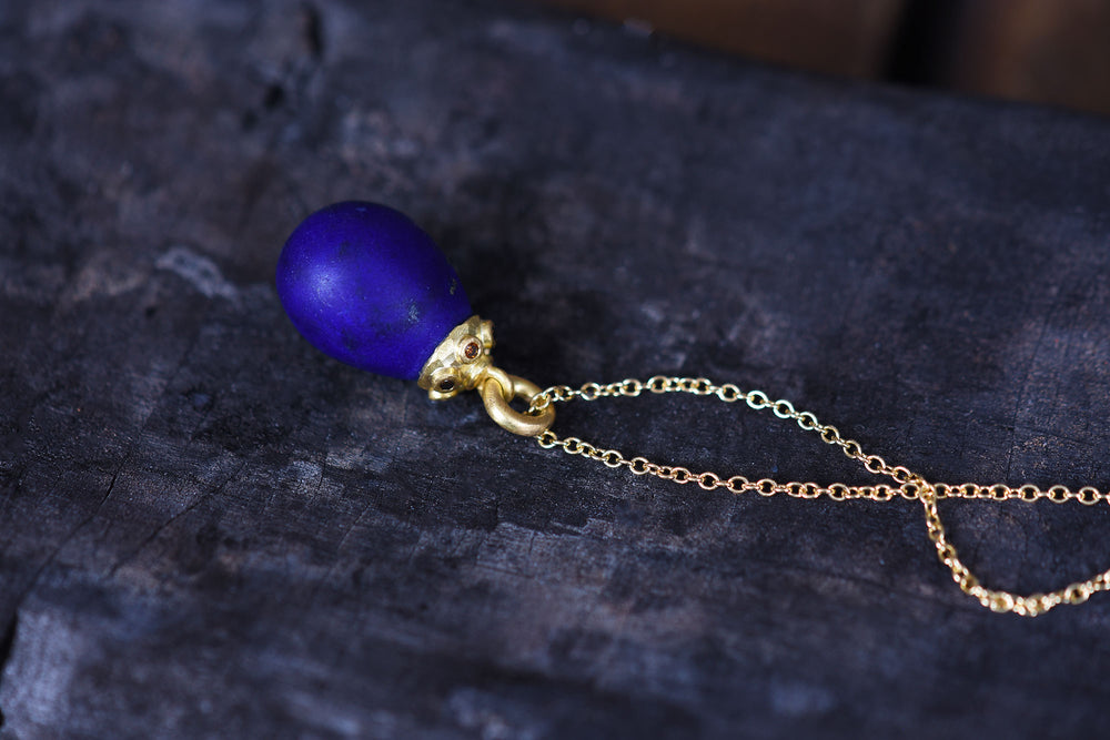 Lapis Lazuli and Diamond Pendant